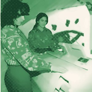 Nuestro equipo en la copiadora de planos, Valparaíso, años 90